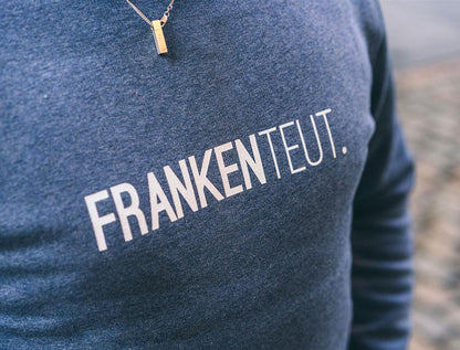 Close-up van trui met opdruk FRANKENTEUT.