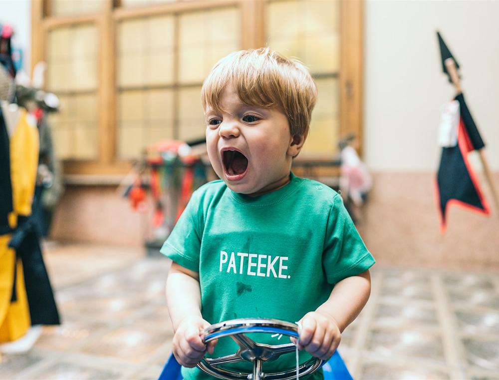 Groene T-shirt met opdruk PATEEKE.