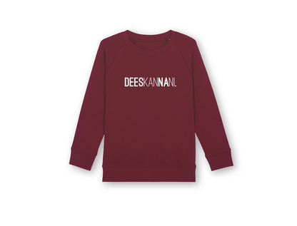 Bordeaux trui met opdruk DEESKANNANI