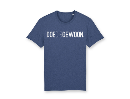 T-shirt DOEDISGEWOON. Indigo Unisex Volwassenen
