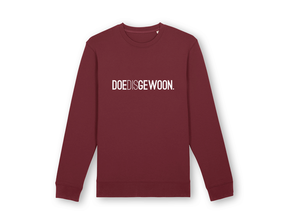 DOEDISGEWOON. trui bordeaux unisex