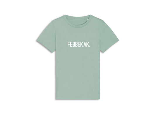 Aloe T-shirt met opdruk FEBBEKAK voor kinderen.