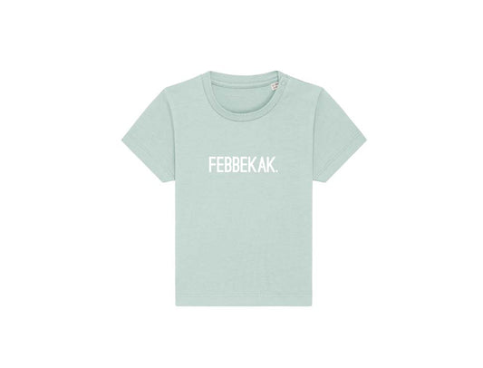 FEBBEKAK. Groenblauwe T-shirt voor baby's