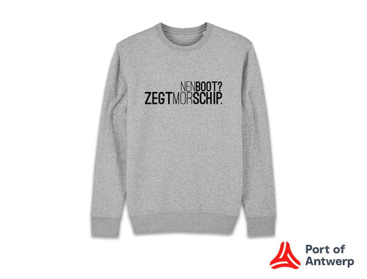 Trui • NENBOOT? ZEGTMORSCHIP. • Grijs • Unisex
