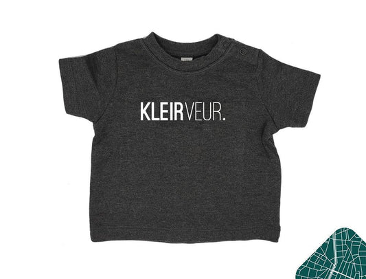 Zwarte baby T-shirt met opdruk KLEIRVEUR.
