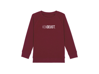 Bordeaux trui met opdruk KEMDEUST.