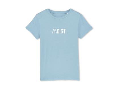 Lichtblauwe T-shirt met opdruk WADIST.