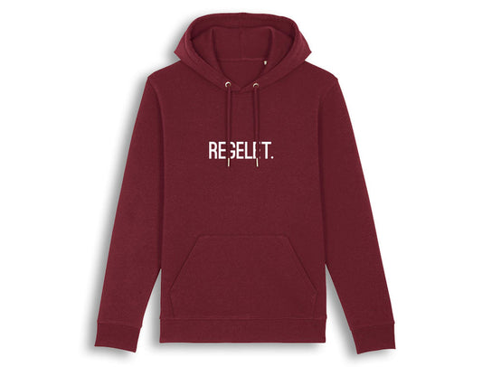 Bordeaux hoodie met opschrift REGELET.