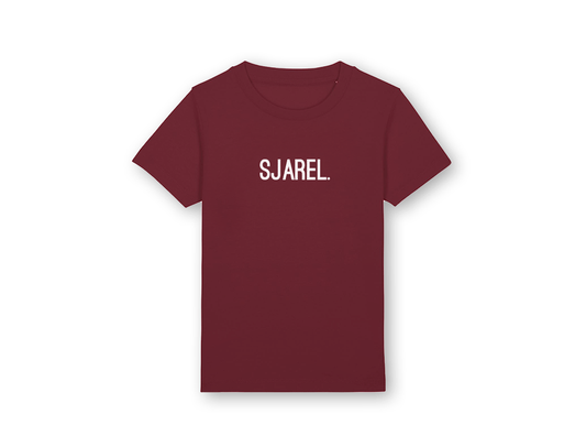 Bordeaux T-shirt met opdruk SJAREL