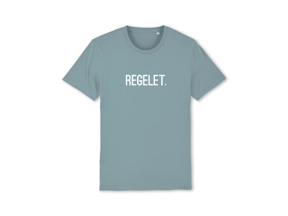 Lichtblauwe T-shirt met opdruk REGELET.
