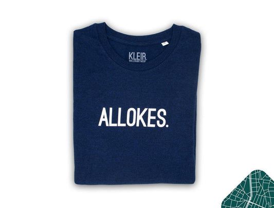 T-shirt ALLOKES. Donkerblauw Kinderen