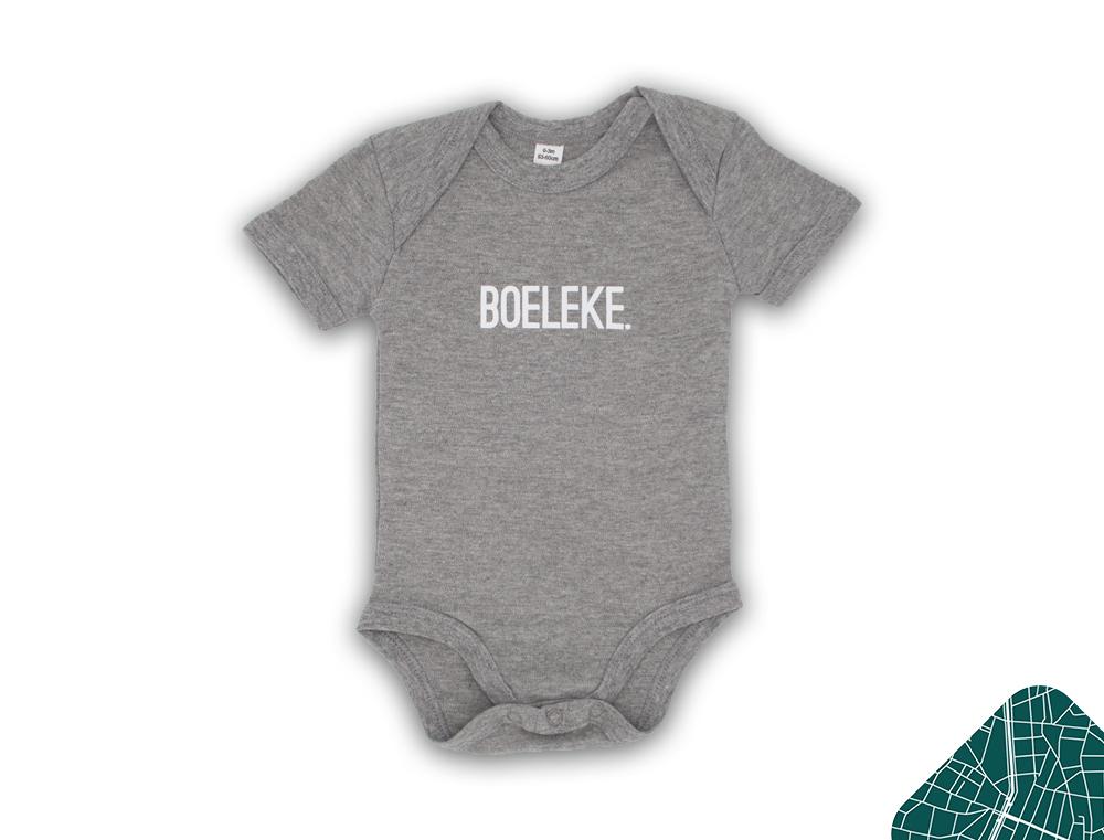 BOELEKE. grijs rompertje body baby's kruippakje KLEIR.