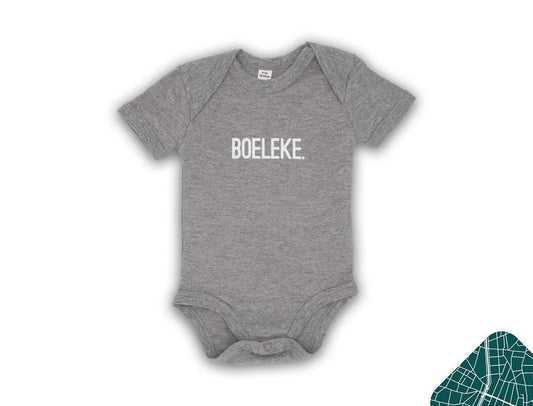 BOELEKE. grijs rompertje body baby's kruippakje KLEIR.