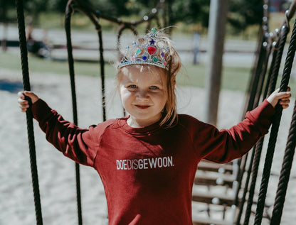 DOEDISGEWOON. trui bordeaux unisex kinderen