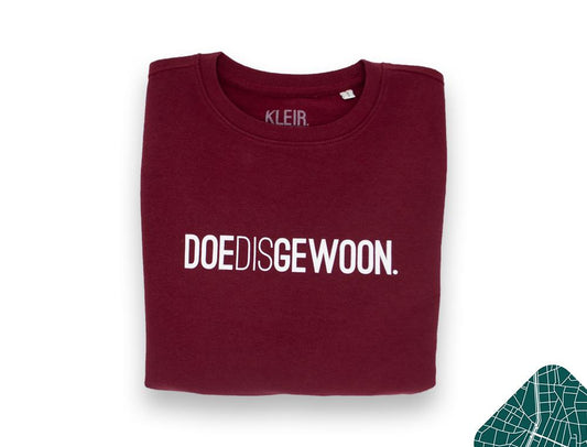 DOEDISGEWOON. trui bordeaux unisex kinderen