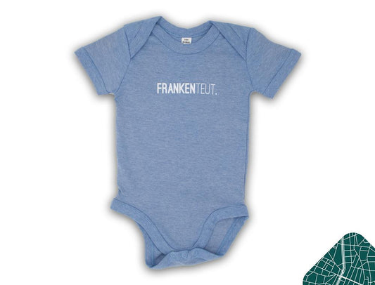 FRANKENTEUT. lichtblauw rompertje baby's kruippakje