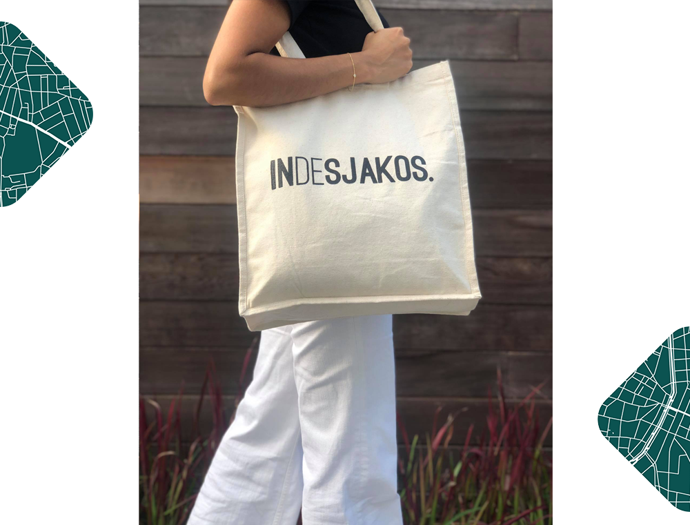 Totebag INDESJAKOS KLEIR. linnen zak