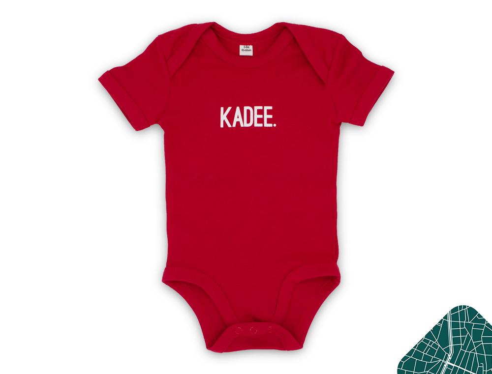 KADEE. rood rompertje voor baby's van KLEIR.