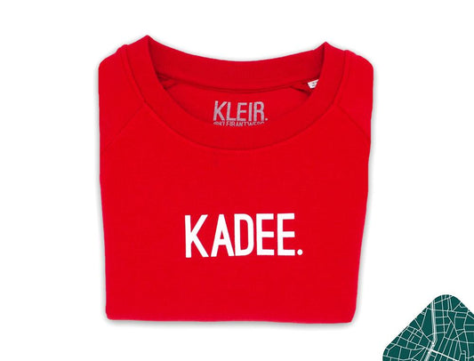 KADEE. Unisex rode trui voor kinderen van KLEIR.