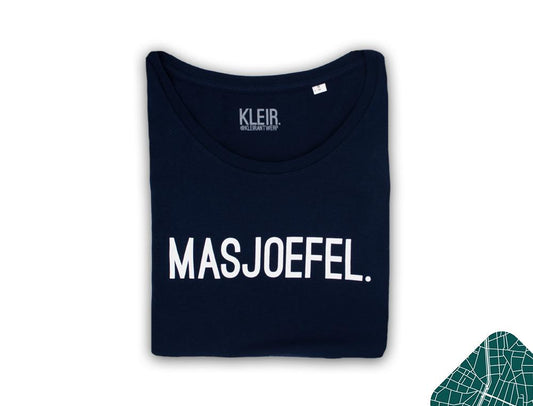 T-shirt MASJOEFEL. Donkerblauw Kinderen