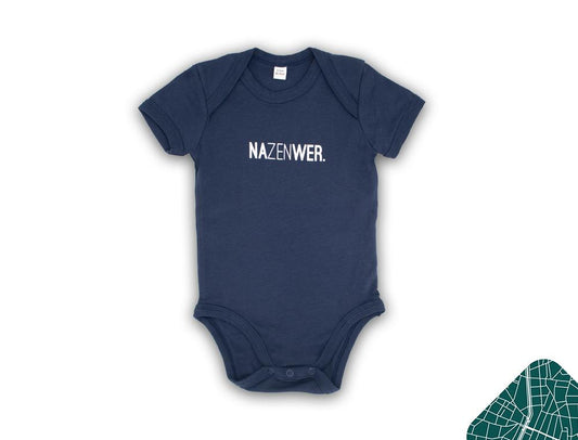 NAZENWER. blauw rompertje body baby's kruippakje KLEIR.
