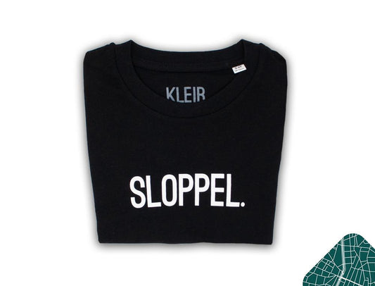 SLOPPEL. Zwarte T-shirt voor kinderen