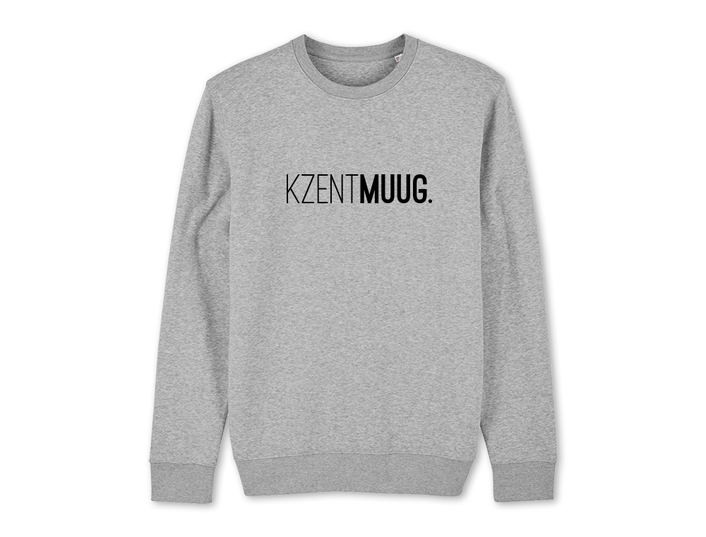 Grijze trui met opdruk KZENTMUUG.