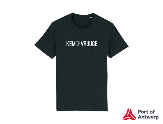 Kemdevruuge - ik heb de vroege - zwarte T-shirt van KLEIR.